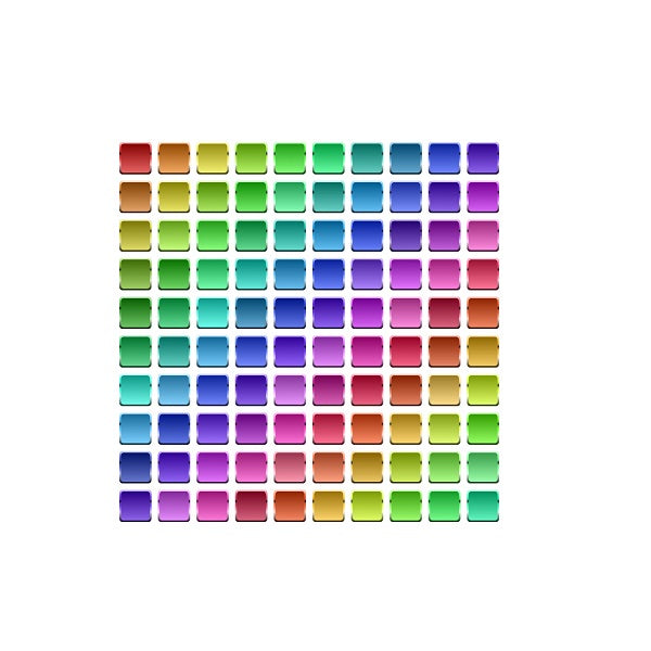 Stamp Ink Pads (Rainbow Colors)